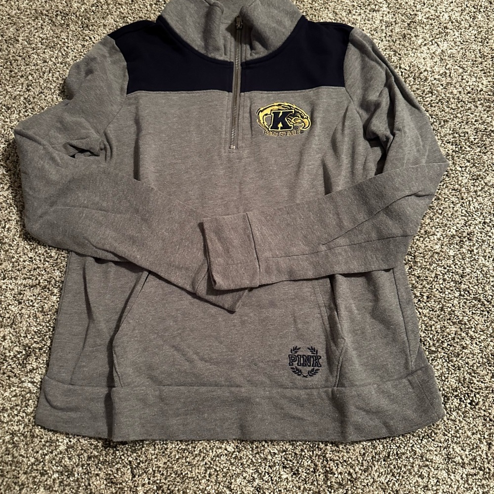 PINK Victoria's Secret Gray and Black Pullover